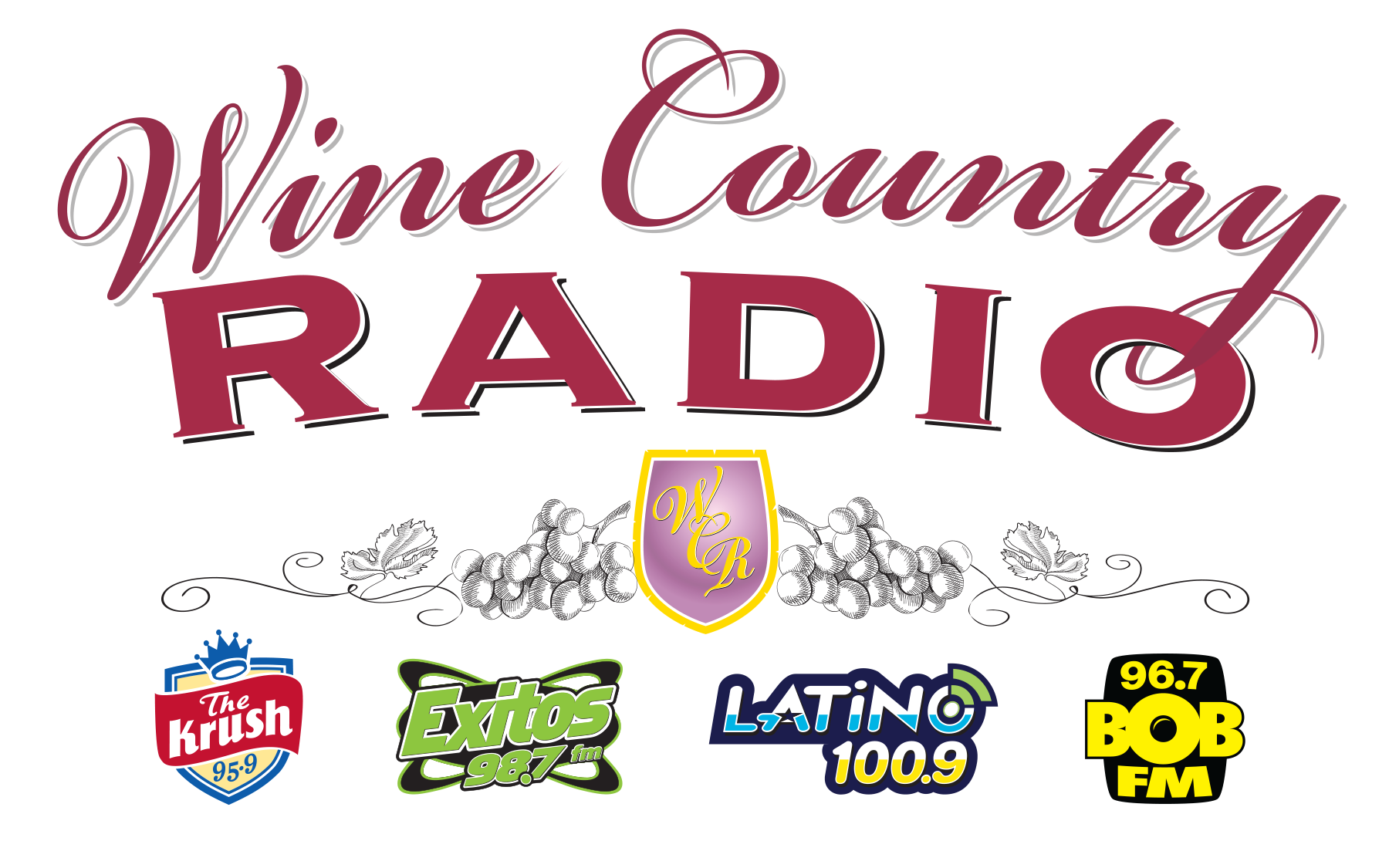 Wine Country Radio KRSH95.9, The Drive95.5, Latino100.9, Exitos98.7, BOBFM96.7